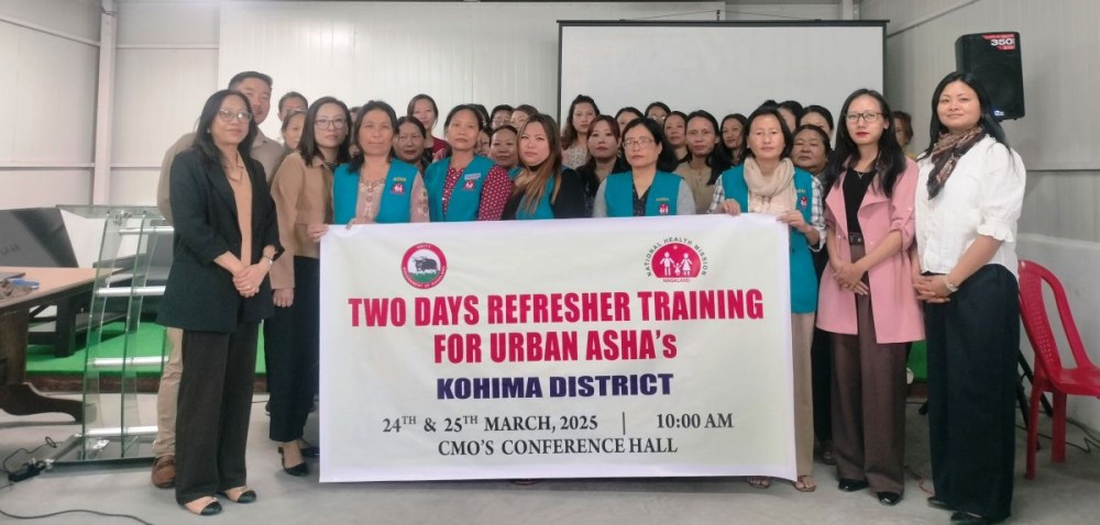 State officials, District officials & Urban ASHAs during the refresher training course for ASHA under National Urban Health Mission (NUHM) held at the CMO office, Kohima. (Photo Courtesy: CMO office Kohima)